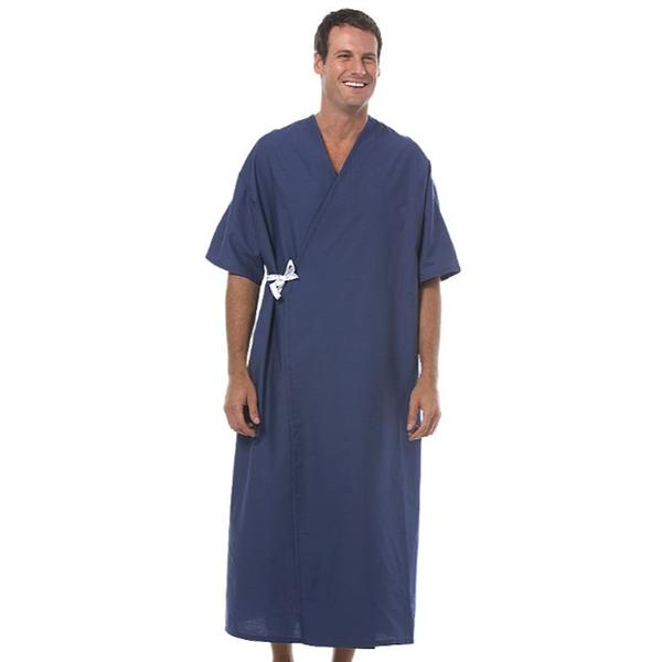 Fashion Seal Gown Patient Polyester / Cotton Fashion Blend One Size Unisex Navy Adult Ea - 629-NS