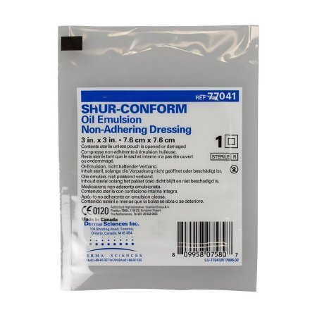 Shur-Conform - Oil Emulsion Impregnated Dressing 3 X 3 Inch Knitted Cellulose Acetate Petrolatum Emulsion Sterile - DKC77041