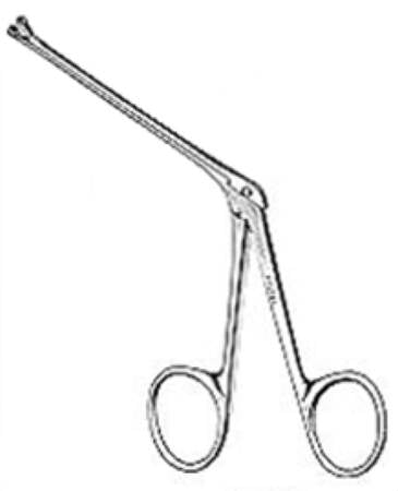Miltex - Biopsy Forceps Hartmann-Herzfeld 3 Inch Length OR Grade German Stainless Steel NonSterile NonLocking Finger Ring Handle Straight Round Cup Tip - 19-430