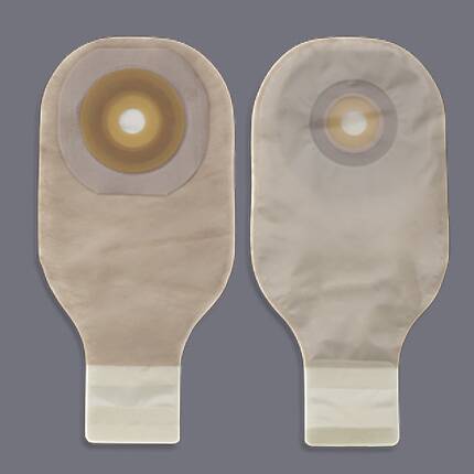 Hollister Premier Flextend Colostomy Pouch One-Piece System 12 Inch Length 1 Inch Stoma Drainable Flat, Pre-Cut - 8632