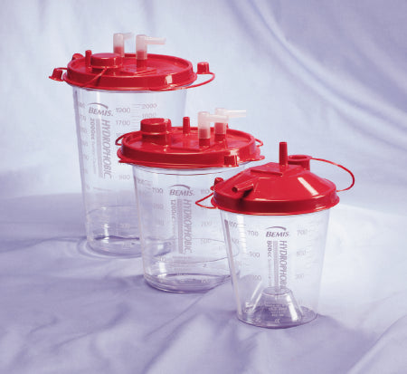 Bemis Healthcare Hydrophobic Suction Canister 1200 mL Pour Lid - 434410