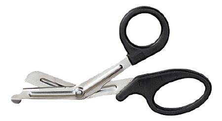 Graham-Field - Utility Shears 7-1/2 Inch Length Floor Grade Stainless Steel NonSterile Finger Ring Handle Angled Blunt Tip / Blunt Tip - 1358-1