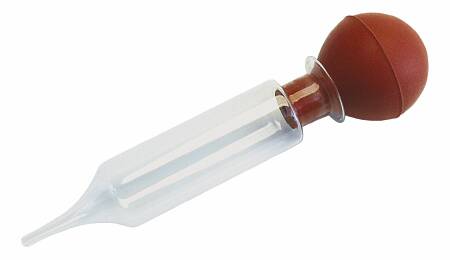 Graham-Field Grafco Irrigation Bulb Syringe 1 oz. Reusable Autoclaveable Individually Boxed Rubber, Flint Glass - 3476