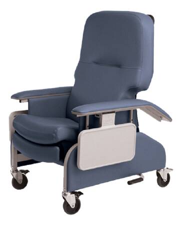Lumex Deluxe Clinical Care - Infinite Position Recliner Blue Ridge Vinyl 4 Casters - FR566G427
