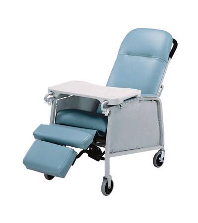Lumex - Recliner Doeskin Vinyl Two 4 Inch Swivel Casters and Two 4 Inch Fixed Front Wheels - 574G851