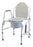 Graham-Field Lumex Commode Chair Drop Arm Steel Frame Removable Back 18-3/4 to 22-3/4 Inch Height - 6433A