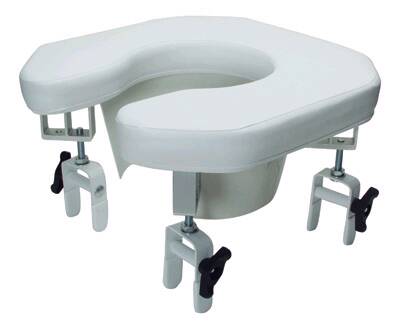 Graham-Field Raised Toilet Seat 6 to 7-1/2 Inch Height White 300 lbs. Weight Capacity - 6497A