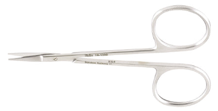 Miltex Vantage Iris Scissors 4-1/8 Inch Length Office Grade Stainless Steel Finger Ring Handle Straight Blade Sharp/Sharp - V95-304
