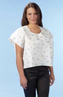 Graham Medical Products - Exam Cape Wildflower Print One Size Fits Most Front / Back Opening Without Closure Female - 70209N