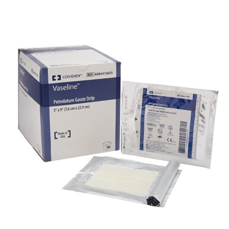 Vaseline - Petrolatum Impregnated Dressing 3 X 9 Inch Mesh Gauze White Petrolatum Sterile - 8884413605