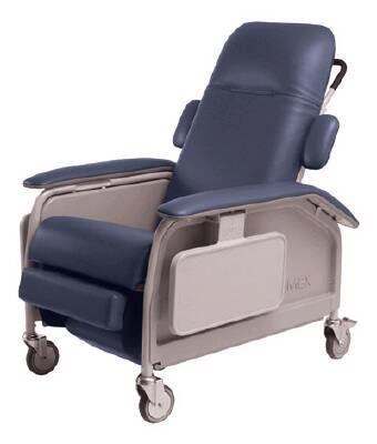 Lumex - Infinite Position Recliner Blue Ridge Vinyl 4 Casters - FR577RG427