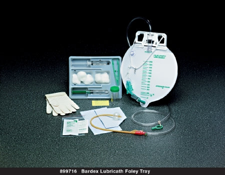 Bard Bardex Lubricath Indwelling Catheter Tray Center Entry Foley 16 Fr. 5 cc Balloon Latex - 899716