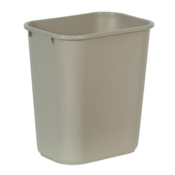 Rubbermaid Can Trash Resin/Smooth Finish 7Gal No Lid Beige Rectangle Each, 12 Ea/Ca - FG295600BEIG