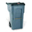 Rubbermaid Can Trash Brute Resin 95Gal Hinge/Rollout Lid Gray Square Each - FG9W1188GRAY