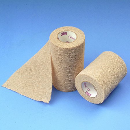 3M Coban - Cohesive Bandage 4 Inch X 5 Yard Standard Compression Self-adherent Closure Tan Sterile - 30-404