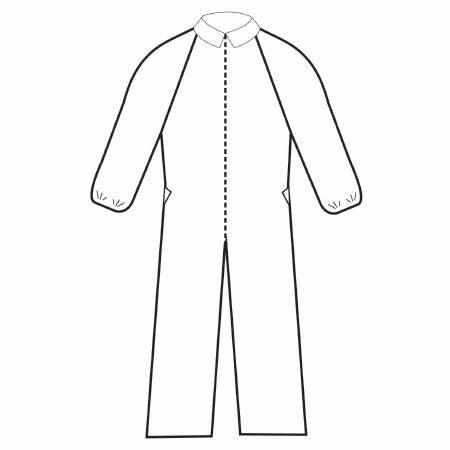 O&M Halyard Inc Extra Protection Coverall Large White Disposable - 10075