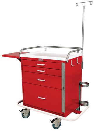 Harloff Emergency Cart Steel 38.5 X 22 X 38 Inch 4 Drawers Specify Color When Ordering - 6301