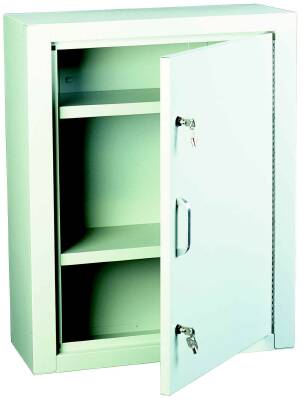 Harloff Narcotic Cabinet Wall Mount Steel 2 Shelf - 2730BG