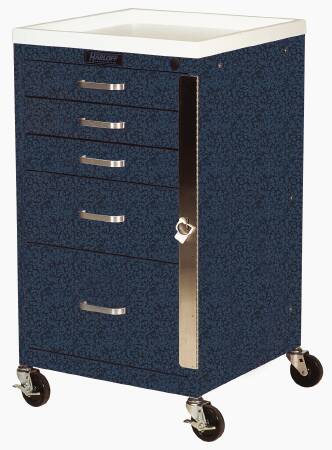 Harloff Emergency Cart Steel 32 X 18 X 18 Inch 5 Drawers Blue - 3145B