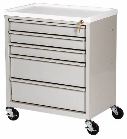 Harloff E-Series Treatment Cart Steel 27.25 X 23.25 X 15 Inch 5 Drawers Specify Color When Ordering - ETC-5
