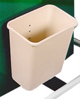 Harloff Trash Can 8 Quart Rectangular Beige Plastic Open Top - 680408