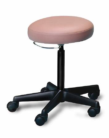 Hausmann Industries Exam Stool Backless Pneumatic Height Adjustment 5 Casters Black - 2113-707