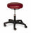 Hausmann Industries Exam Stool Backless Pneumatic Height Adjustment 5 Casters Gray - 2157-709