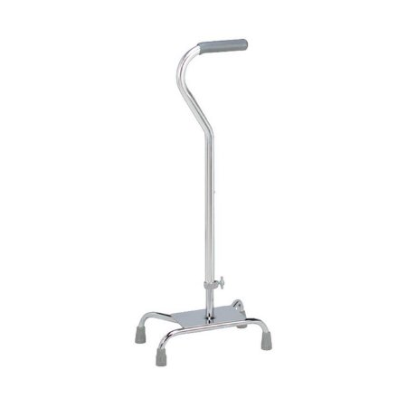Carex - Large Base Quad Cane Aluminum 28 to 37 Inch Height Silver - FGA740C0 0000