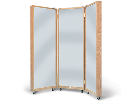 Hausmann Portable Triple Mirror - 60" (open) x 24" (open) x 69", - 1670
