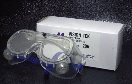 Medegen Medical Products LLC Vision Tek Safety Goggles Clear Tint Clear Frame Elastic Strap One Size Fits Most - 206-