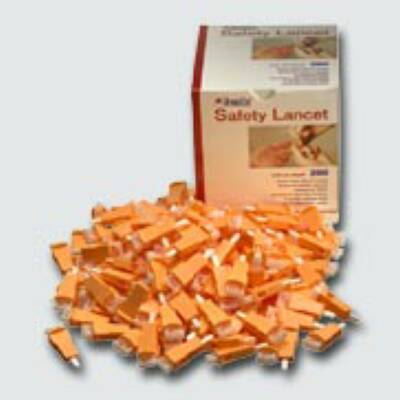 Hemocue - Lancet Safety Lancet Needle 2.25 mm Depth 28 Gauge Push Button Activation - 130148