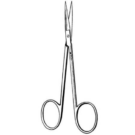 Sklar Sklar Iris Scissors 3-1/2 Inch Length OR Grade Stainless Steel Finger Ring Handle Straight Sharp/Sharp - 47-1135