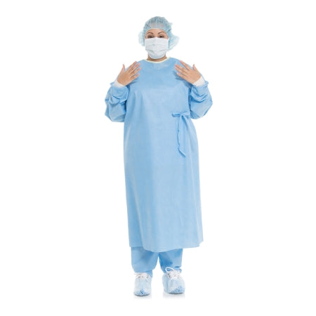 Evolution 4 - Non-Reinforced Surgical Gown with Towel X-Large Blue Sterile Disposable - 90042