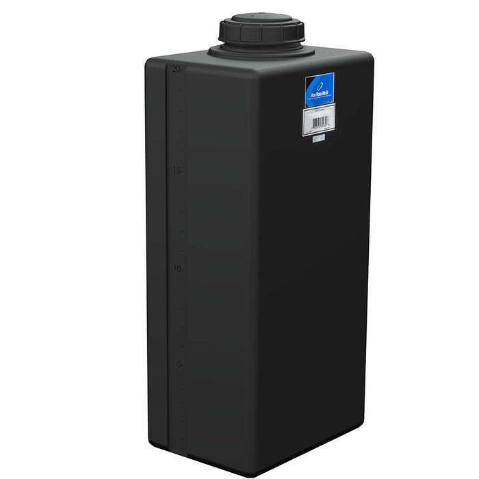 US Plastic Corp. Flat Bottom Heavy Duty Specialty Tank with 5" Lid, 1/2" Outlet 15" L x 11" W x 31" Hgt.