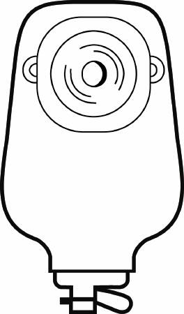 Hollister Premier Urostomy Pouch One-Piece System 9 Inch Length 1-3/8 Inch Stoma Drainable - 8487