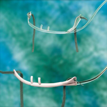 Hudson RCI - Nasal Cannula Continuous Flow Adult Curved Prong / NonFlared Tip - HUD1102