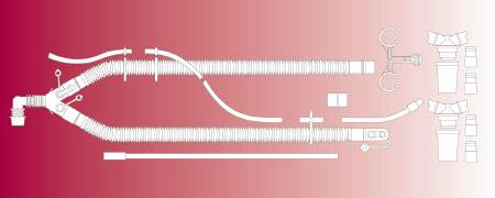 ISO-Gard - ISO-GARD Anesthesia Transport Circuit Corrugated Tube 72 Inch Tube Dual Limb Adult Without Bag Single Patient Use - HUD1617