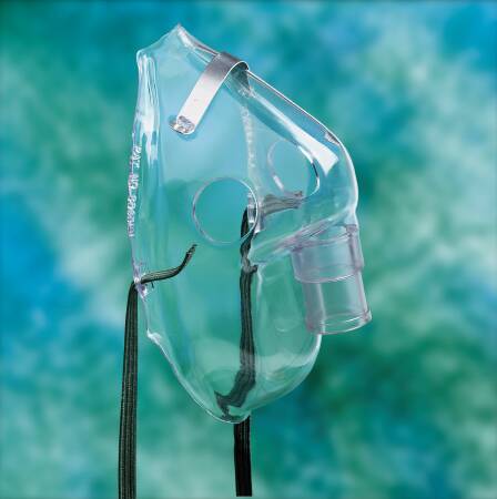 Teleflex Medical Aerosol Face Mask Elongated Style Adult User One Size Fits Most Adjustable Nose Clip / Elastic Strap - 1083