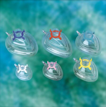 Teleflex Medical Sure Seal Anesthesia Face Mask Cone Style Adult User Medium Hook Ring - 1281