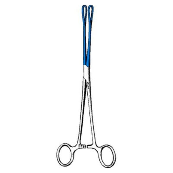 Sklar Instruments Forcep Grasping Schweizer 9-1/2" Fenestrated Tip Serrated Straight Ss/Blu Ct Ea - 91-5404
