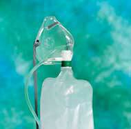 Teleflex Medical Oxygen Mask Under the Chin Style Pediatric User One Size Fits Most Adjustable Nose Clip / Elastic Strap - 1000