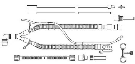 Teleflex Medical Ventilator Circuit Corrugated Tube 60 Inch Tube Dual Limb Pediatric - 780-21
