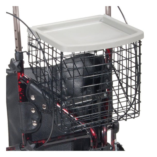 Drive Medical Deluxe 3 Wheel Aluminum Rollator, 7.5" Casters