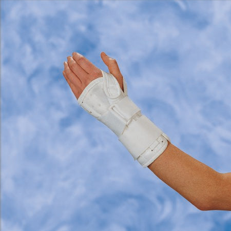 Deroyal - Wrist / Forearm Brace DeRoyal Leatherette Left Hand White Small - 8824-07