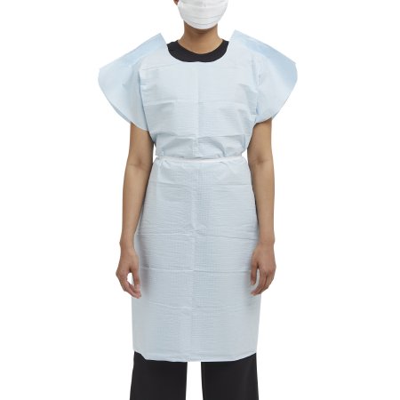 Graham Medical Products - Patient Exam Gown Medium / Large Blue Disposable - 70229N
