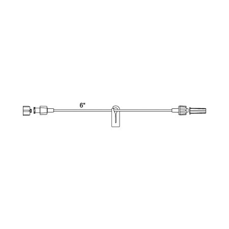 Smiths Medical - Extension Set 6 Inch Tubing 0.2 mL Priming Volume DEHP - MX448L