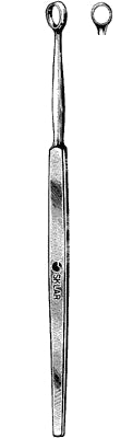 Sklar Sklar Dermal Curette Fox 5-1/2 Inch Length Single-ended Flat Handle 3 mm Tip Straight Fenestrated Round Tip - H22-101