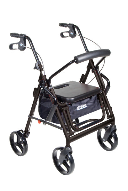 Drive Medical Duet Rollator/Transport Chair, 8" Casters