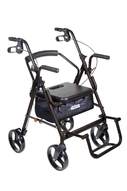 Drive Medical Duet Rollator/Transport Chair, 8" Casters