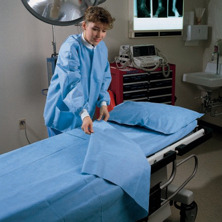 O&M Halyard - Pillowcase Standard Blue Disposable - 67803